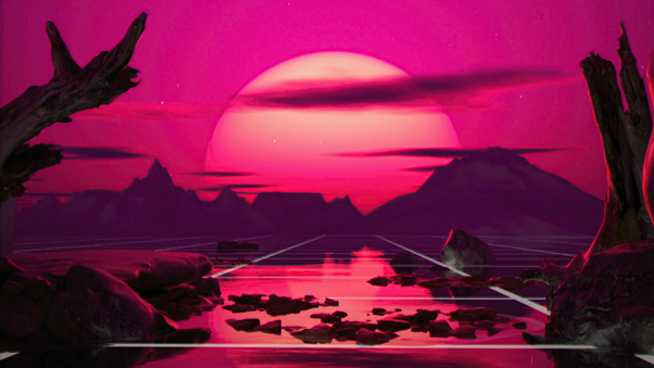 Beyond Retrowave HD Wallpaper