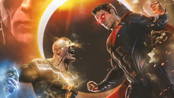 Black Adam X Superman 4k HD Wallpaper