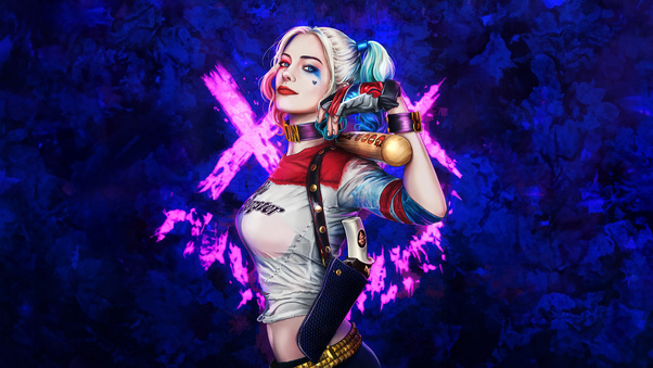 Harley Quinn Zany Antics HD Wallpaper