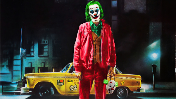 Joker Taxi Driver 4k HD Wallpaper