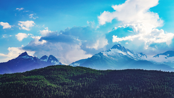 Morning Serenity Beautiful Blue Clouds Over The Landscape HD Wallpaper