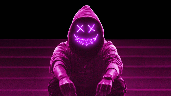 Neon Glowing Guy HD Wallpaper