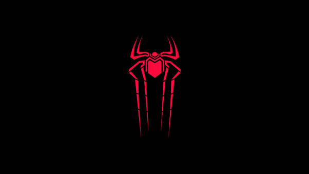 Spiderman Symbol Black 5k HD Wallpaper