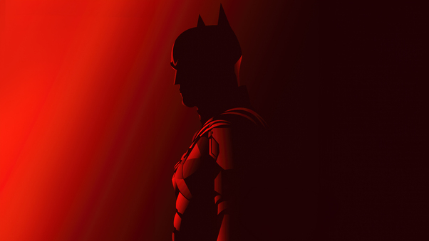 The Batman Red Artwork HD Wallpaper