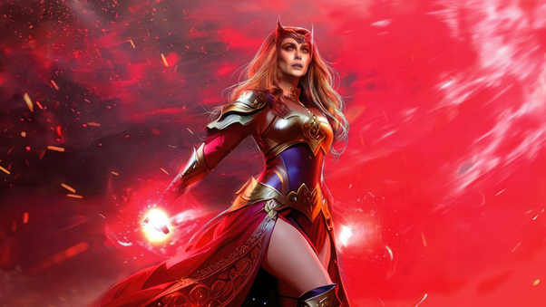 The Scarlet Witch Chaos Magic HD Wallpaper