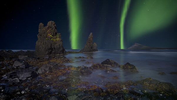 The Shore At Trekyllisvik Iceland HD Wallpaper